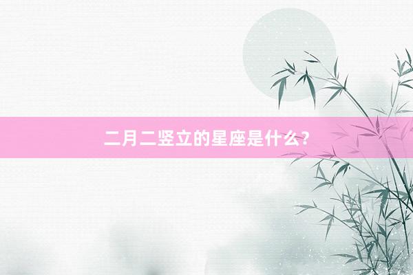 二月二竖立的星座是什么？